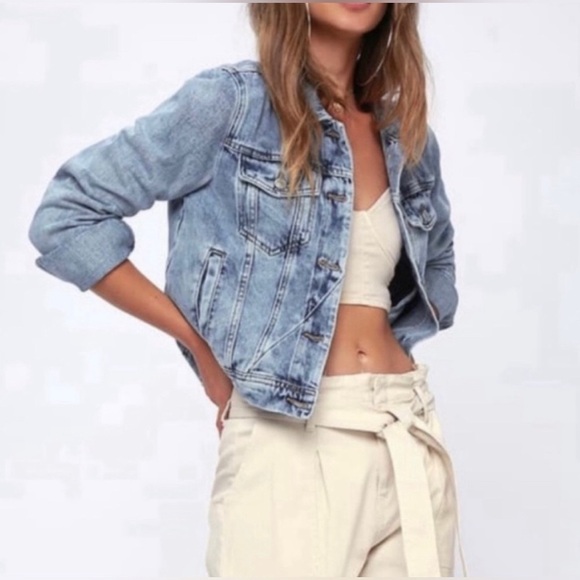 💫 FREE PEOPLE Rumors Denim Jacket SIZE:XS NWT - Picture 11 of 13